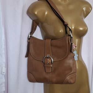 Vintage Coach Convertable Soho Flap Leather Shoulder Bag